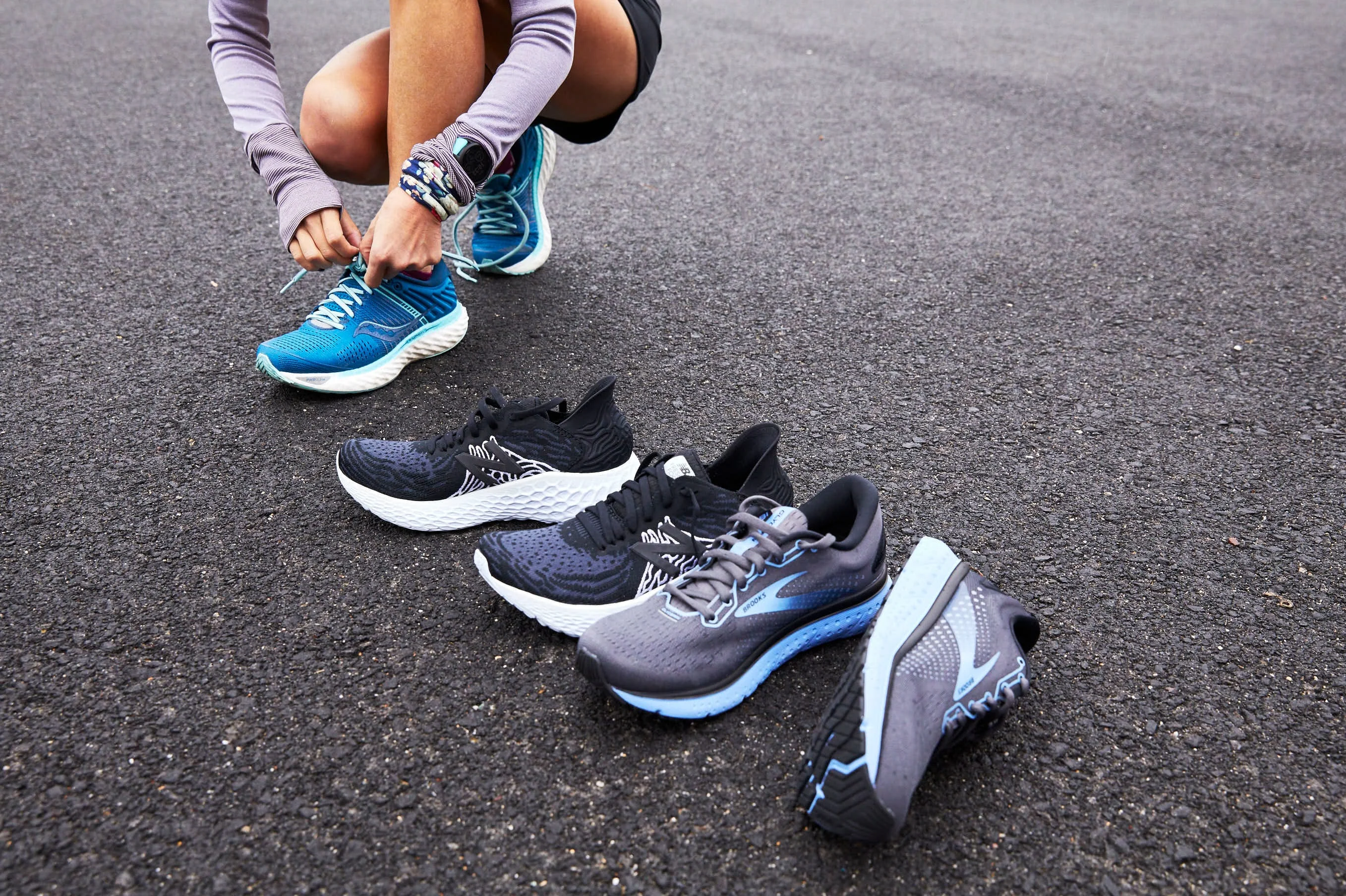 footwear, shoe, blue, asphalt, nike free, leg, human leg, road surface, athletic shoe, foot,