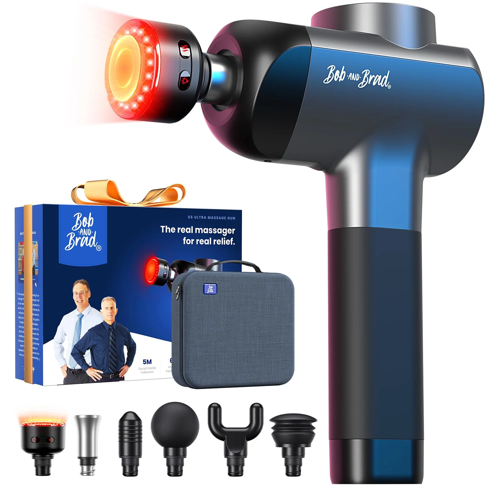 X6 Ultra Massage Gun with Heat and Infrared Lights