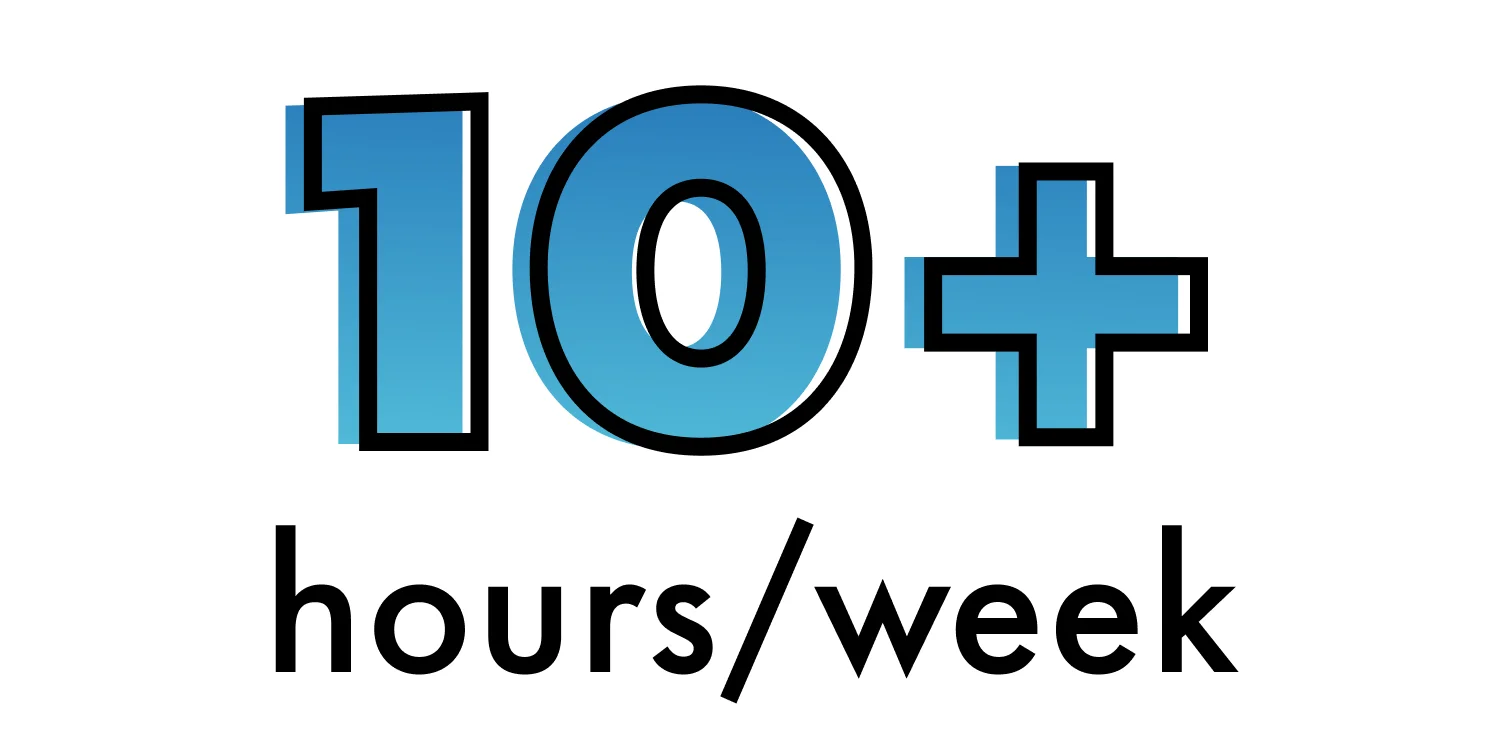 10 plus hours a week