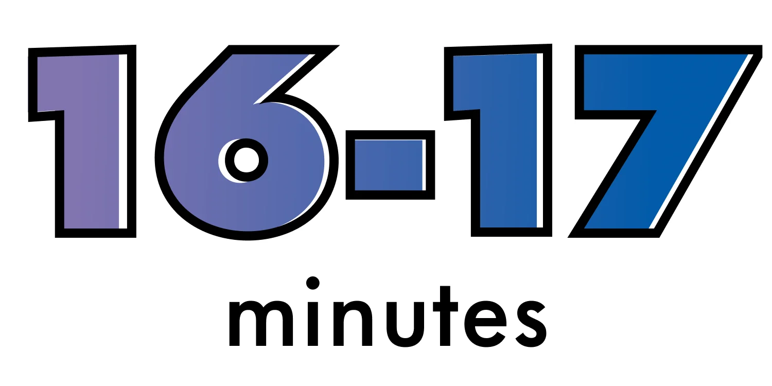 16 to 17 minutes