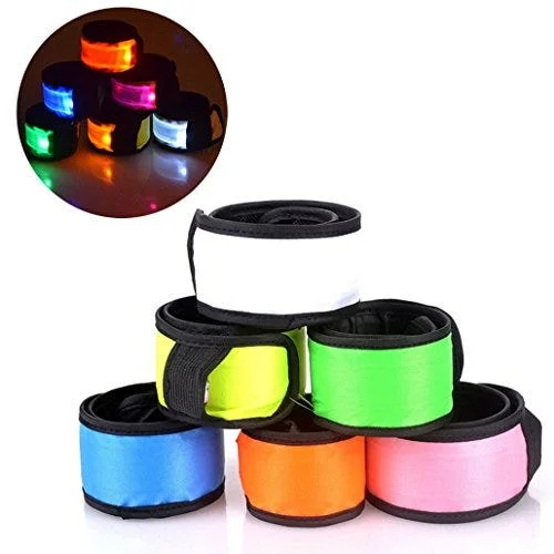 Pack of 6 LED Light Up Band Slap Bracelets Pack of 6 LED Light Up Band Slap Bracelets
