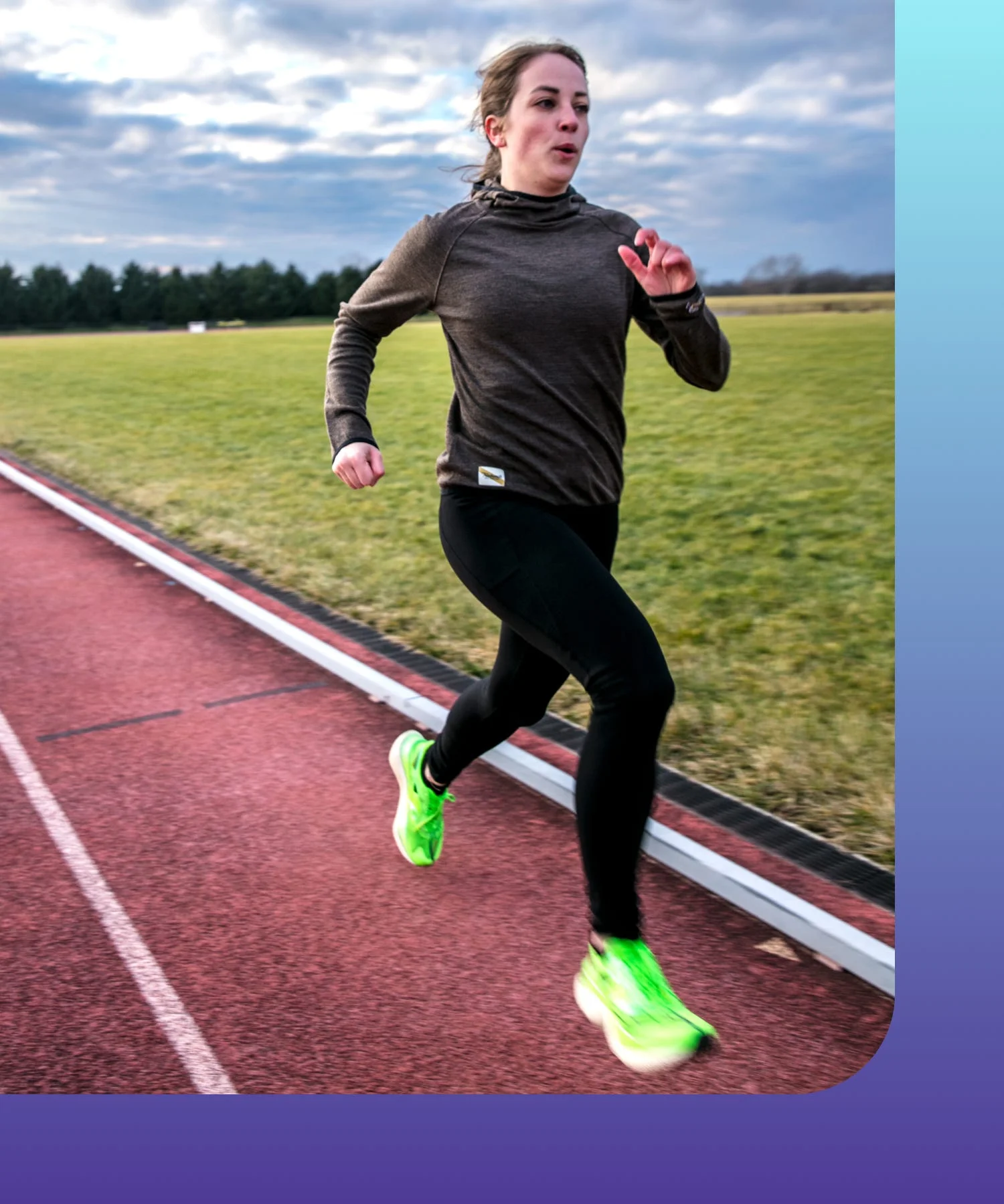 Runner on a track.