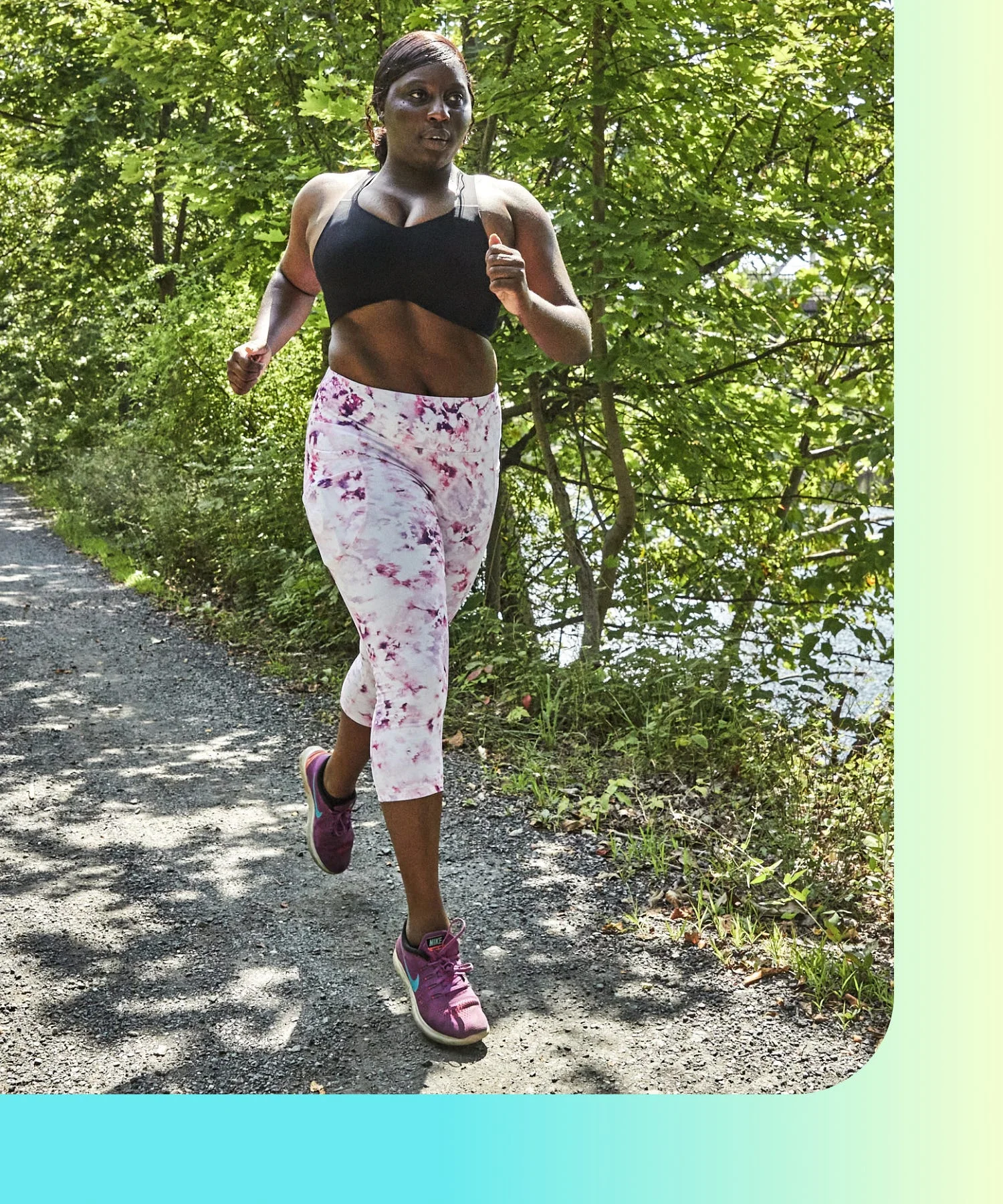 individual jogging on a path surrounded by greenery individual jogging on a path surrounded by greenery