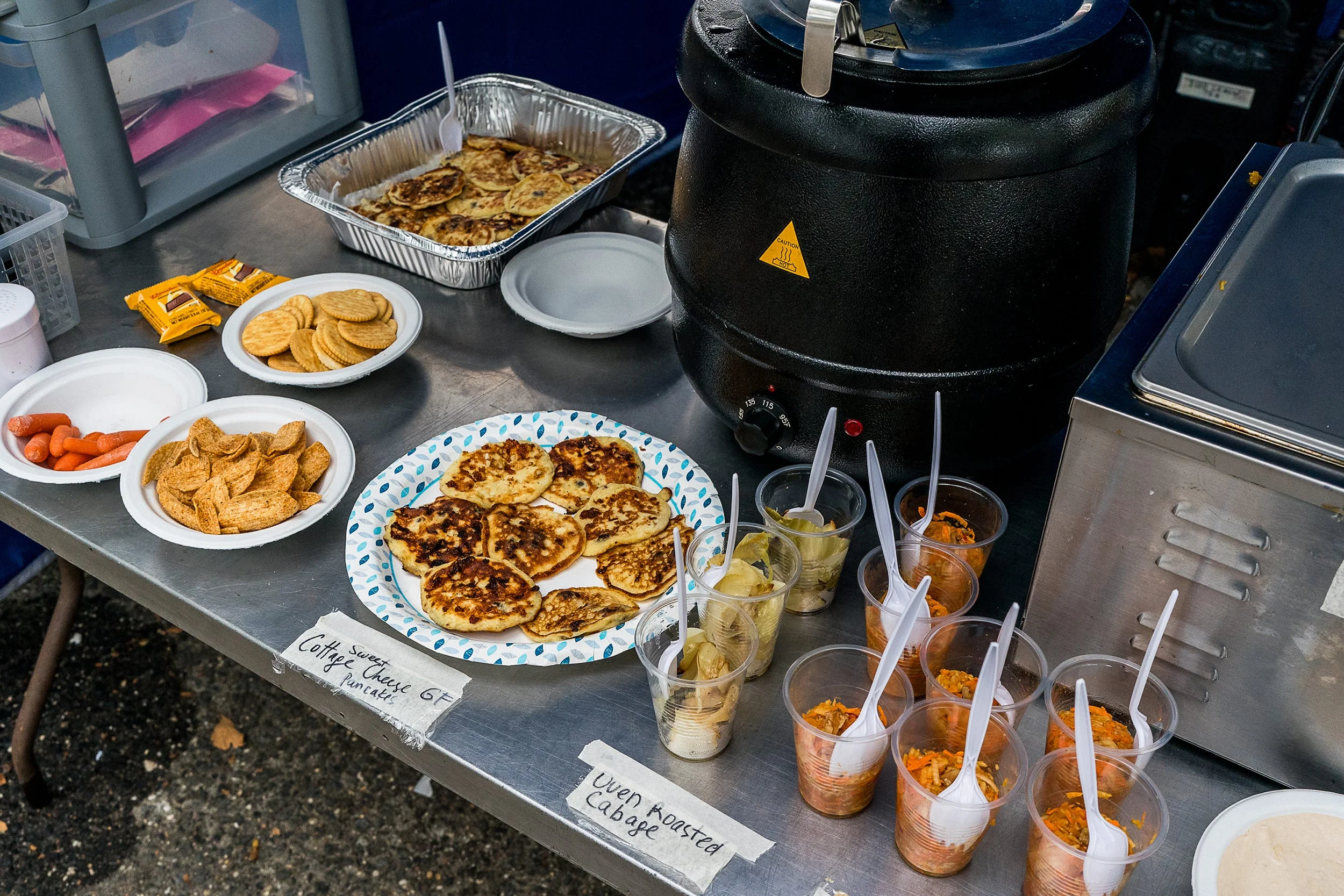 RWD food station at the sri chinmoy 3100 mile race in queens, new york on september 24, 2025 the race circles a high school over the corse of 2 months for 3100 miles